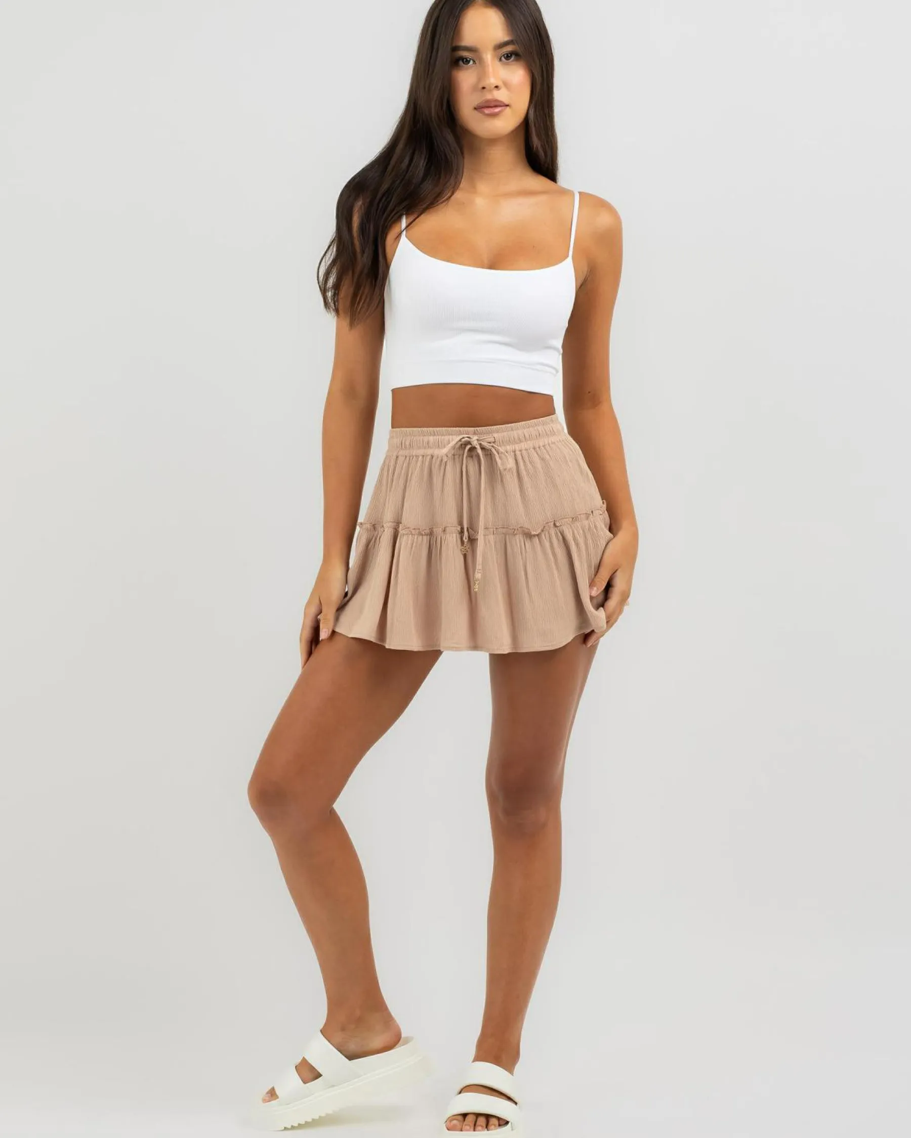 Bottoms*Mooloola Rory Skort Latte