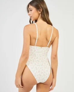 One Pieces*Kaiami Rosa Ring One Piece Swimsuit White/pink