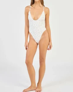 One Pieces*Kaiami Rosa Ring One Piece Swimsuit White/pink