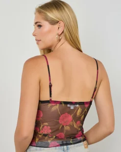 Tops*Mooloola Rosalie Cami Top Black Floral