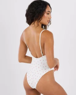 One Pieces*RVCA Rose Bud One Piece Swimsuit Whisper White