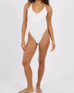 One Pieces*RVCA Rose Bud One Piece Swimsuit Whisper White