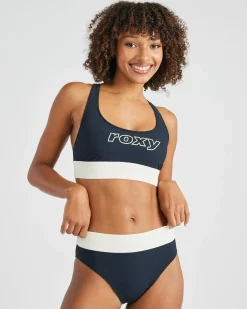 Bikinis*Roxy Active Colourblock Bralette Bikini Top Anthracite