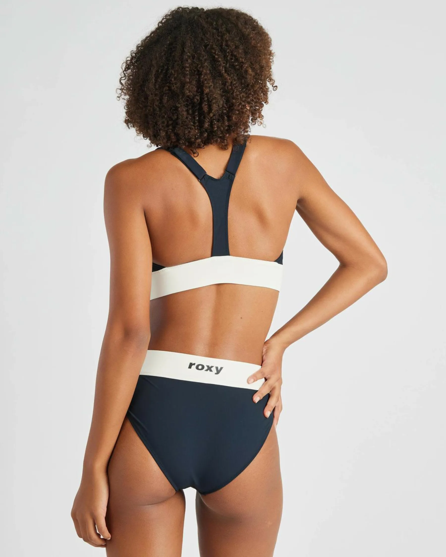 Bikinis*Roxy Active Colourblock Bralette Bikini Top Anthracite