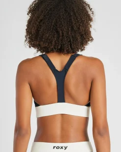 Bikinis*Roxy Active Colourblock Bralette Bikini Top Anthracite