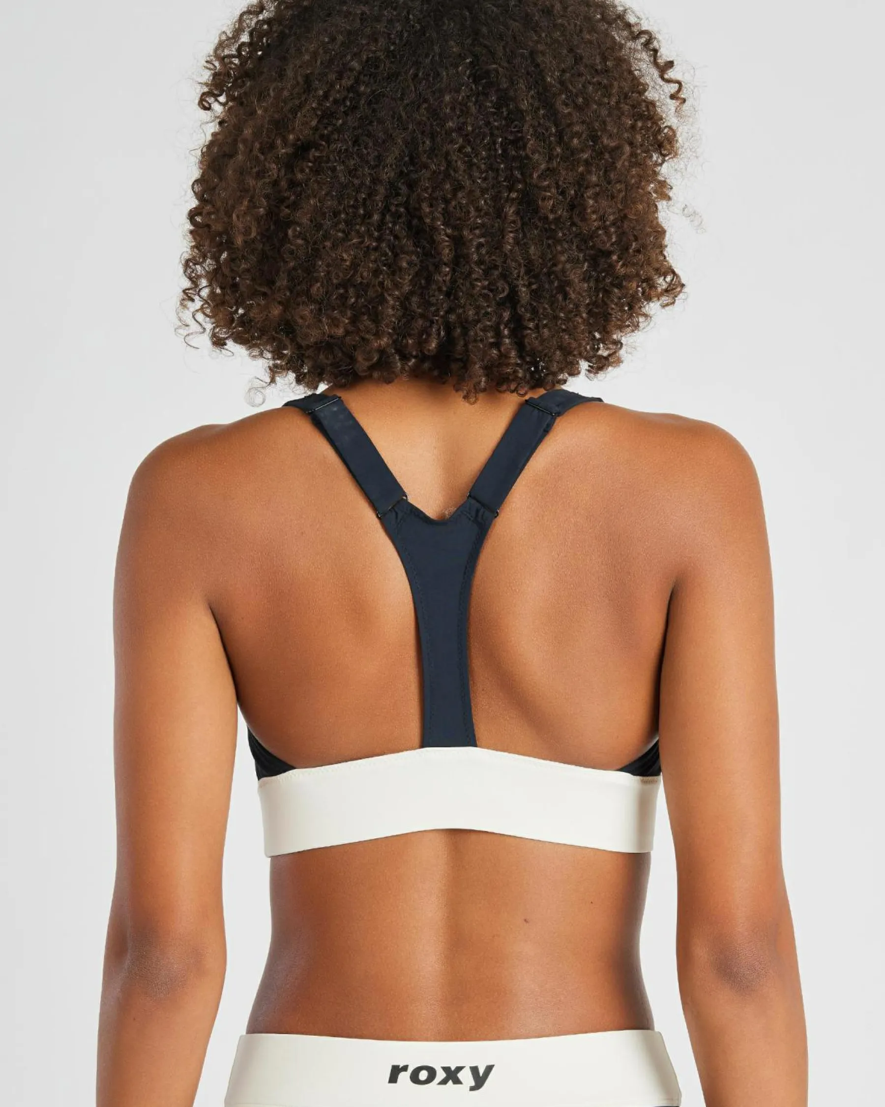 Bikinis*Roxy Active Colourblock Bralette Bikini Top Anthracite
