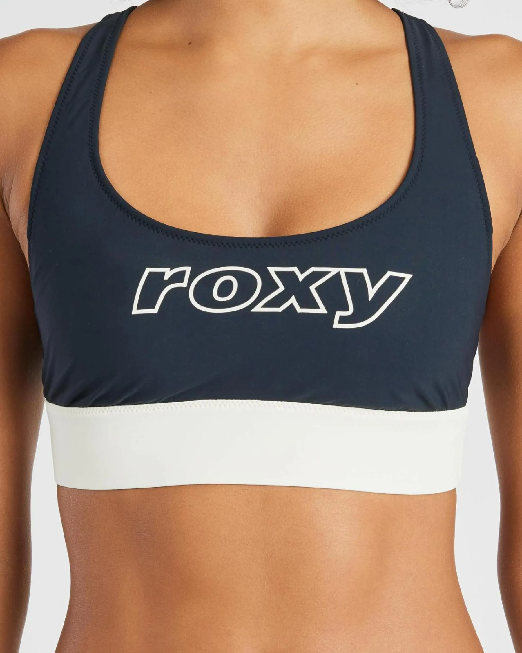 Bikinis*Roxy Active Colourblock Bralette Bikini Top Anthracite