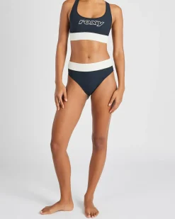 Bikinis*Roxy Active Colourblock Bralette Bikini Top Anthracite