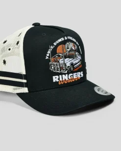 Headwear*Ringers Western Rum Runner Trucker Cap Black