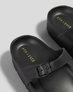 Sandals*Ava And Ever Rumer Slide Sandals Black