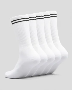 Socks*RVCA Union III Socks 5 Pack White