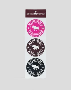Gifts & Novelty|Gifts & Novelty*Ringers Western RW Small Round Stickers 3 Pack Multi
