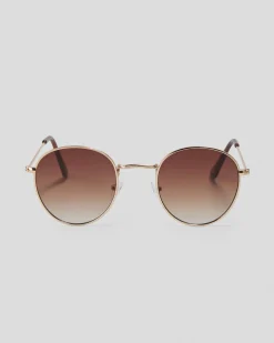 Sunglasses*Indie Eyewear Rylee Sunglasses Gold/gd Brn