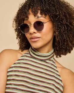 Sunglasses*Indie Eyewear Rylee Sunglasses Gold/smk