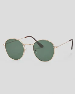 Sunglasses*Indie Eyewear Rylee Sunglasses Gold/green