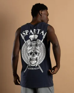 Activewear|Tops & T-Shirts*Sparta Sabre Muscle Tank Navy Acid