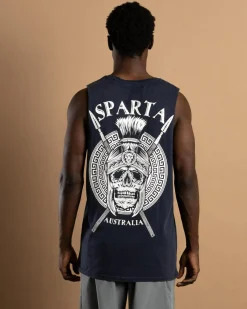 Activewear|Tops & T-Shirts*Sparta Sabre Muscle Tank Navy Acid