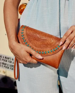 Wallets|Wallets*Mooloola Sadie Wallet Tan/turquoise