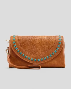 Wallets|Wallets*Mooloola Sadie Wallet Tan/turquoise