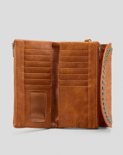 Wallets|Wallets*Mooloola Sadie Wallet Tan/turquoise
