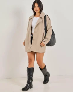 Jackets & Coats*Mooloola Saffie Short Coat Taupe