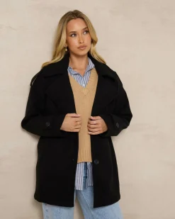 Jackets & Coats*Mooloola Saffie Short Coat Black