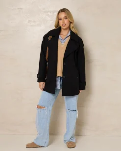 Jackets & Coats*Mooloola Saffie Short Coat Black