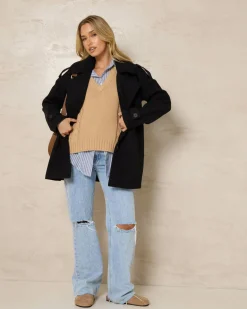 Jackets & Coats*Mooloola Saffie Short Coat Black