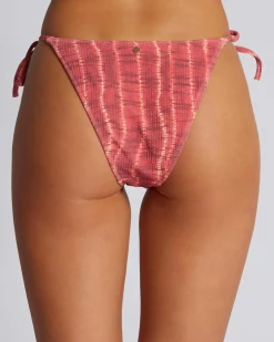 Bikinis*Rhythm Sahara Tie Dye High Cut Tie Side Bikini Bottom Red