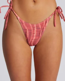 Bikinis*Rhythm Sahara Tie Dye High Cut Tie Side Bikini Bottom Red
