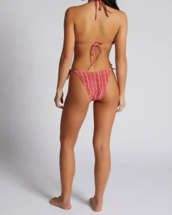 Bikinis*Rhythm Sahara Tie Dye High Cut Tie Side Bikini Bottom Red