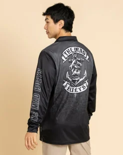 Tops & T-Shirts*The Mad Hueys Sailor Anchor Fishing Jersey Charcoal