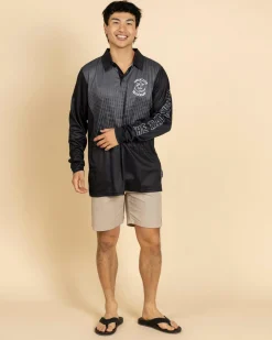 Tops & T-Shirts*The Mad Hueys Sailor Anchor Fishing Jersey Charcoal