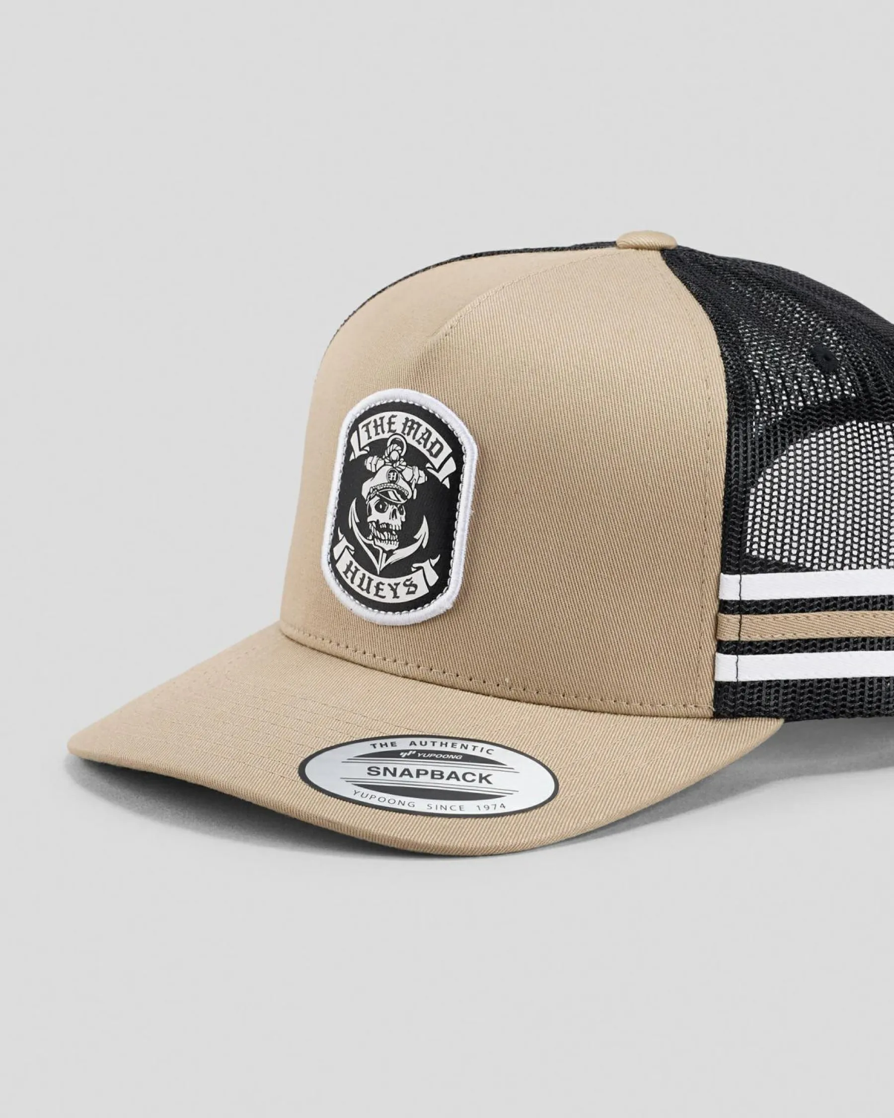 Headwear*The Mad Hueys Sailor Anchor Trucker Cap Tan
