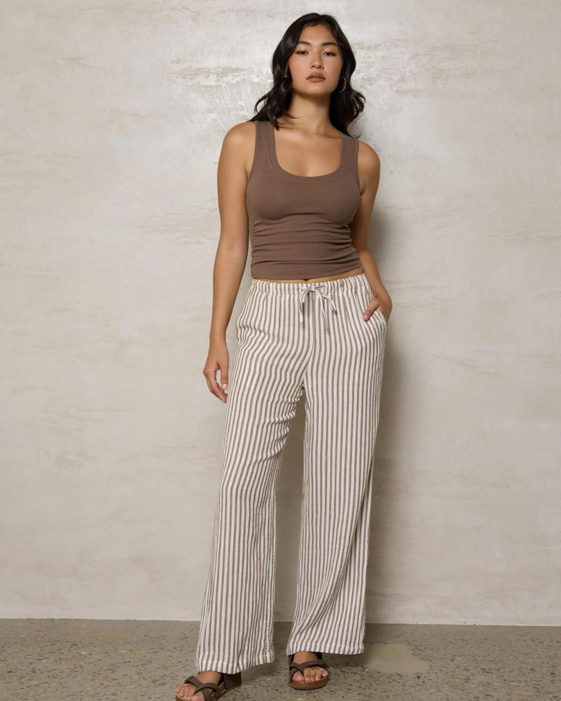 Outlet Sailor Pants Women Linen Blend|Bottoms