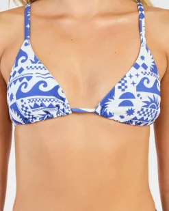 Bikinis*Kaiami Salerno Triangle Bikini Top White/blue