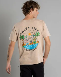 Tops & T-Shirts*Salty Life Salted Souls T-Shirt Sand Acid