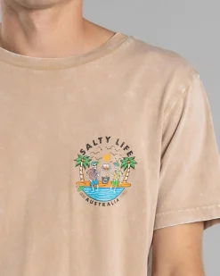 Tops & T-Shirts*Salty Life Salted Souls T-Shirt Sand Acid
