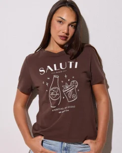 Tops*All About Eve Saluti Regular T-Shirt Brown