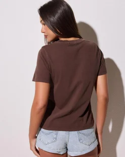 Tops*All About Eve Saluti Regular T-Shirt Brown