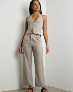 Saly Vanessa Vest Top Women Sets|Linen Blend