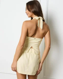 Sets|Linen Blend*Mooloola Saly Vanessa Vest Top Butter