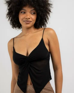 Tops*Ava And Ever Sammy Mesh Top Black