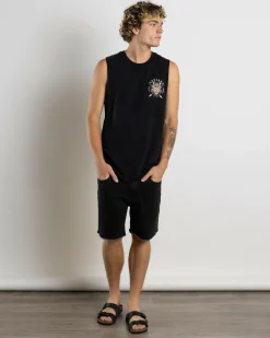 Tops & T-Shirts*Skylark Samurai Muscle Tank Black Acid