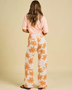 Linen Blend|Bottoms*Rhythm Sanctuary Floral Pants White