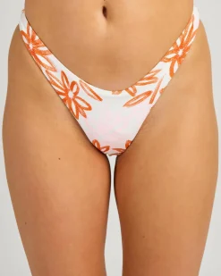 Bikinis*Rhythm Sanctuary Floral Skimpy Bikini Bottom White