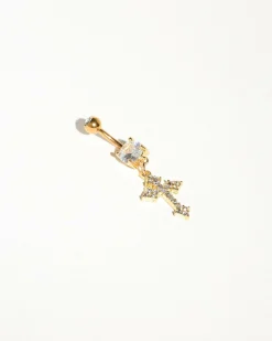 Jewelry|Jewelry*Karyn In LA Santiago Cross Belly Ring Gold