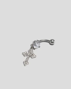 Jewelry|Jewelry*Karyn In LA Santiago Cross Belly Ring Silver