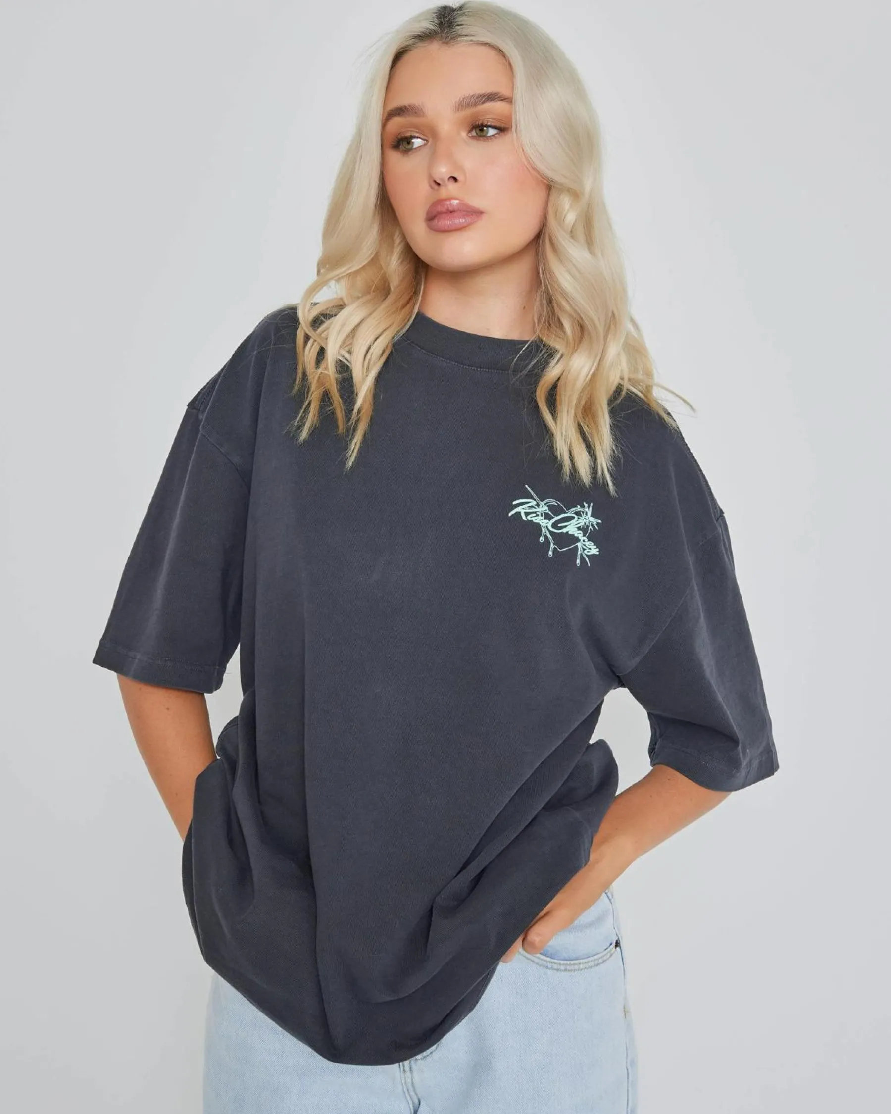 Tops*Kiss Chacey Sartell Heavy Street T-Shirt Pigment Asphalt