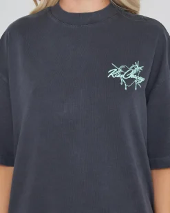 Tops*Kiss Chacey Sartell Heavy Street T-Shirt Pigment Asphalt